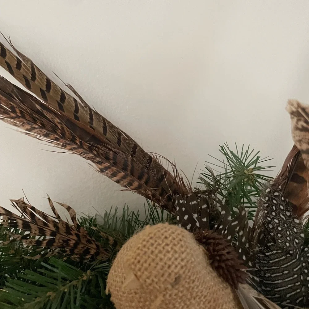 Rustic Wildlife Winter Wreath 17” by 19” Holiday Christmas